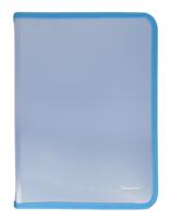 Папка для тетрадей Silwerhof "Gems", цвет: голубой, A5, 1 отделение, 210х260х25 мм, арт. 671955