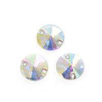 Стразы пришивные акриловые Crystal (Resin), цвет: AB Crystal, 12 мм, 10 штук, арт. TS.ED1.2.10