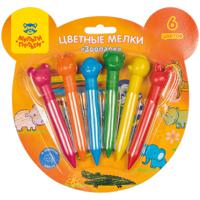 Комплект мелков пластиковых "Зоопарк", 6 цветов (12 упаковок в комплекте) (количество товаров в комплекте: 12)