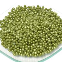 Бусины круглые перламутровые "Magic 4 Hobby", цвет: H41 зелёный, 4 мм, 50 грамм (1800 штук)