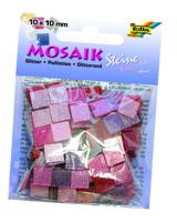 Мозаика "Тонированная с блестками", 10х10 мм, 190 штук, оттенки розового
