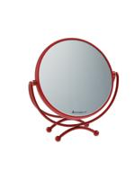 Зеркало "Dewal", красная оправа, 18,5х19 см