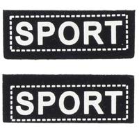 Нашивки декоративные "Sport", 3,5x1,5 см, 2 штук, арт. 5AS-328