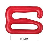 Крючок для бюстгальтера, 10 мм, цвет: SD163 красный, 100 штук
