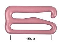 Крючок для бюстгальтера, 15 мм, цвет: S256 розовый рубин, 100 штук
