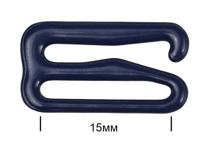 Крючок для бюстгальтера, 15 мм, цвет: S919 темно-синий, 100 штук