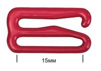 Крючок для бюстгальтера, 15 мм, цвет: S059 темно-красный, 100 штук