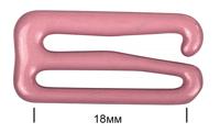 Крючок для бюстгальтера, 18 мм, цвет: S256 розовый рубин, 100 штук