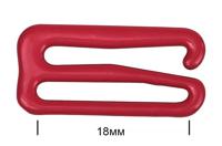 Крючок для бюстгальтера, 18 мм, цвет: S059 темно-красный, 100 штук