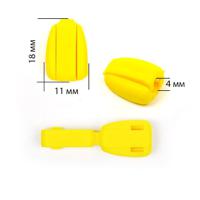 Наконечники для шнура "TBY", цвет: желтый, 4 мм, 100 штук, арт. 27101Н