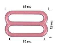 Пряжка регулятор для бюстгальтера "TBY", цвет: S256 розовый рубин, 15 мм, 100 штук, арт. TBY-57768