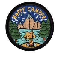 Термоаппликации "Happy Camper", цвет: красный, 7,6х7,6 см, 10 штук, арт. TBY.2214 (количество товаров в комплекте: 10)