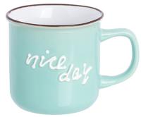 Кружка "Nice day", цвет: бирюзовый, 12x8,5x8,5 см, 350 мл