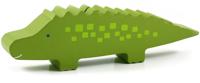 Копилка деревянная "Крокодил", цвет зеленый