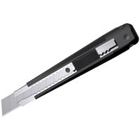 Нож канцелярский "Hyper", 18 мм, черный + лезвия сменные 10 штук