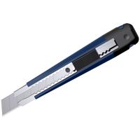 Нож канцелярский "Hyper", 18 мм, синий + лезвия сменные 10 штук