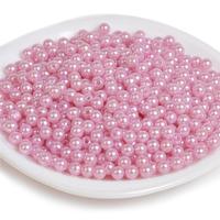Бусины круглые перламутровые "Magic 4 Hobby", 12 мм, 50 грамм (53 штуки), цвет: 015 розовый
