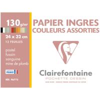 Бумага для пастели "Ingres", 240x320 мм, 12 листов, 130 г/м2, верже