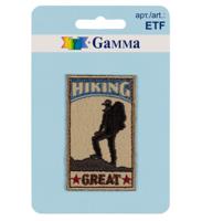 Термоаппликация Gamma №01 "HIKING", 3,6х6 см