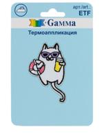 Термоаппликация Gamma №01 "Кот", 3,2х5,4 см