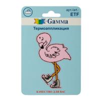 Термоаппликация Gamma №01 "Фламинго", 4.2х6.7 см