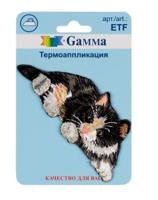 Термоаппликация Gamma №02 "Кошка", 8.9х3.8 см
