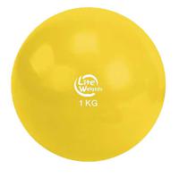 Медбол "Lite Weights", цвет: желтый, 1 кг