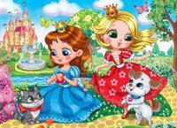 Гелевая мозаика "Маленькие принцессы и питомцы", 19x26 см