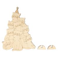 Деревянная заготовка "Новогодние котики", 6,5x12,5x0,4 см