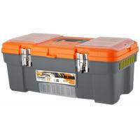 Ящик для инструментов "Blocker Expert" с металлическими замками, 20", цвет: серый, оранжевый
