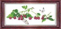 Канва с нанесенным рисунком Каролинка "Натюрморт с малиной", 25х68 см, арт. КК-414