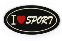 Аппликации пришивные "I love Sport", 5,2х2,9 см, 20 штук, арт. TBY.2339