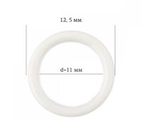 Кольца для бюстгальтера, 11 мм, цвет: приглушенный белый, 50 штук (количество товаров в комплекте: 50)