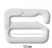 Крючок для бюстгальтера, 10 мм, цвет: белый, 50 штук (количество товаров в комплекте: 50)