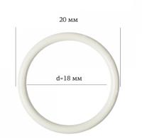 Кольца для бюстгальтера, 18 мм, цвет: приглушенный белый, 50 штук (количество товаров в комплекте: 50)