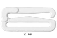 Крючок для бюстгальтера, 20 мм, цвет: белый, 50 штук (количество товаров в комплекте: 50)