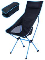 Кресло раскладное для кемпинга, Mn 1.1, 40x50x100 см (черно-голубое)