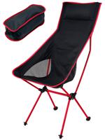 Кресло раскладное для кемпинга, Mn 1.4, 40x50x100 см (черно-красное)