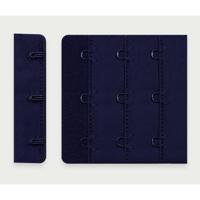 Текстильная застежка для бюстгальтера с крючками 3x3, 57 мм, цвет: 061 темно-синий, арт. 2587 (количество товаров в комплекте: 25)
