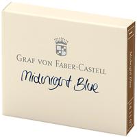 Картриджи чернильные "Graf von Faber-Castell", темно-синий, 6 штук