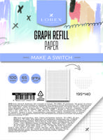 Сменный блок Lorex Graph "Make a switch", А5 белый, в серую клетку, 100 листов