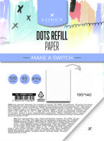 Сменный блок Lorex Dots "Make a switch", А5 белый, в серую точку, 100 листов