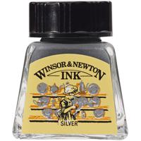 Тушь для рисования "Winsor&Newton", серебряный цвет, 14 мл