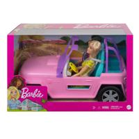 Игровой набор "Кукла Barbie с подругой на розовом джипе"