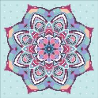 Набор алмазной мозаики "Цветок. Арт-сиденье", 31х31 см, 18 цветов