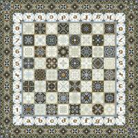 Набор алмазной мозаики "Шахматный столик", 53,75х53,75 см, 17 цветов