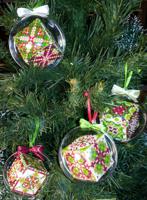 Набор алмазной мозаики "Набор шаров. Рождественские 1-4", 8 цветов, 4 штуки