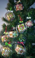 Набор алмазной мозаики "Набор шаров. Рождественские 1-8", 8 цветов, 8 штук