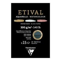 Альбом для акварели "Etival", А5, 15 листов, 300 г/м2, торшон и холодное прессование