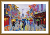 Набор для вышивания Нова Слобода (Царьград) "Парижские зонтики", 28x43 см, арт. СР3320